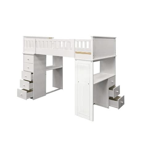 acme 10970a willoughby twin loft bed white